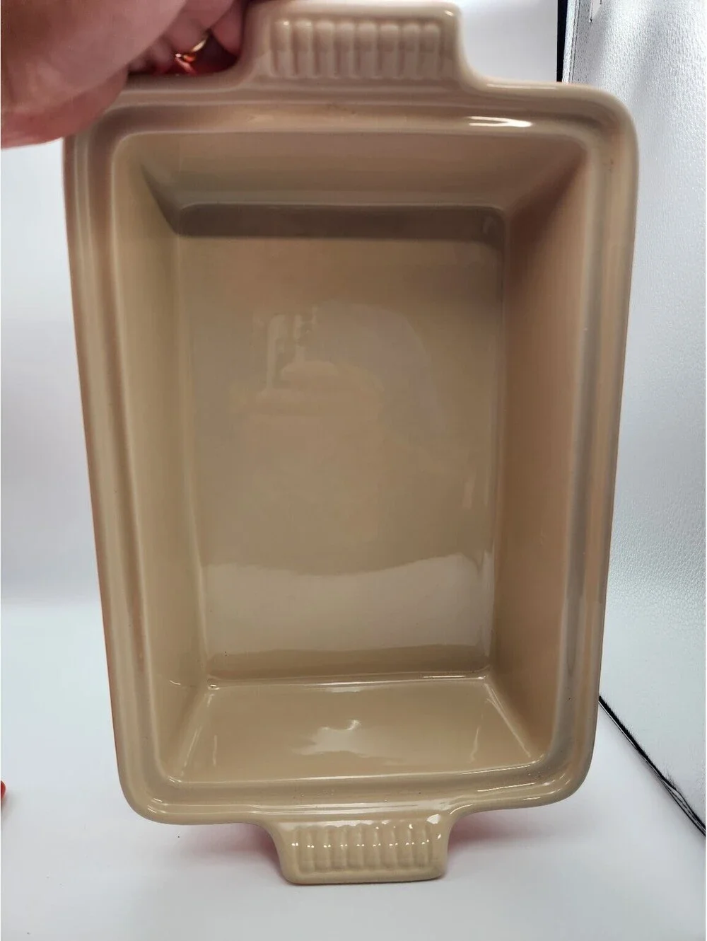 Le Creuset Volcanic Orange Rectangular Baking Dish with Lid 4qt Stoneware - O4